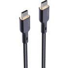 Cablu de date / adaptor Aukey USB-C Male la USB-C Male, 100 W, 1.8 m, Black
