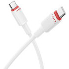 Cablu de date / adaptor Borofone BX110, USB-C Male la USB-C Male, 60 W, 1 m, White