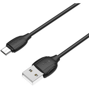 Borofone BX19, USB Male la microUSB Male, 1 m, Black