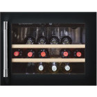 Frigider Hoover Vitrina vinuri incorporabila HWCB 45, 55 L, Clasa G, 18 sticle, Control electronic, Iluminare LED, 45 cm, Negru