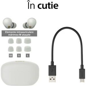 Sony Casti Wireless In-Ear WF-1000XM5 Silver