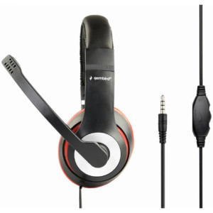 Gembird Over-Ear, MHS-03 Black - Red