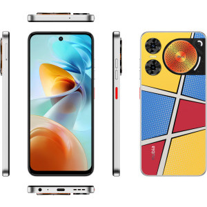 ZTE nubia Music 2, Ecran 120Hz, 128GB, 8GB RAM (4GB + 4GB extensibili), Dual SIM, 4G, Tri-Camera, nubia AI, White