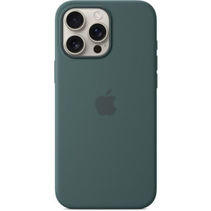 Apple Protectie pentru spate, material silicon, cu MagSafe pentru iPhone 16 Pro Max, culoare Lake Green
