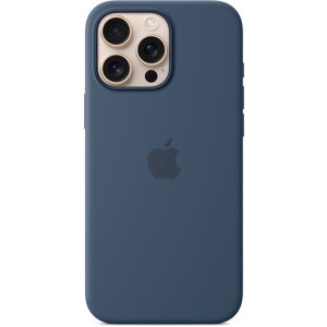 Apple Protectie pentru spate, material silicon, cu MagSafe pentru iPhone 16 Pro Max, culoare Denim