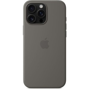 Apple Protectie pentru spate, material silicon, cu MagSafe pentru iPhone 16 Pro Max, culoare Stone Gray