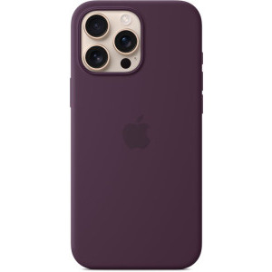 Apple Protectie pentru spate, material silicon, cu MagSafe pentru iPhone 16 Pro Max, culoare Plum