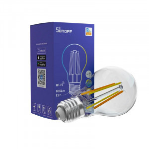 Sonoff Bec inteligent LED B02-F-A60, Wi-Fi, 7W, 806 LM, Dimmer, Control aplicatie