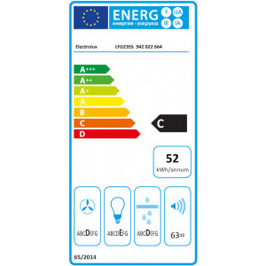 Electrolux integrata LFG235S, Putere de absorbtie 330 m3/h, 1 motor, 52 cm, Gri