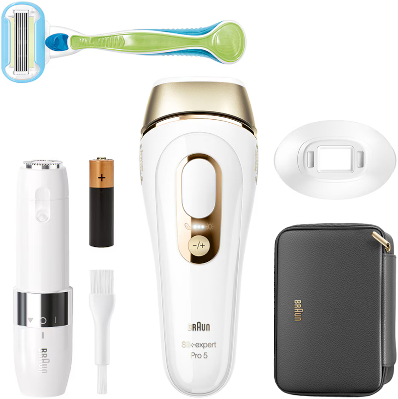 Epilator Braun IPL Silk-expert PRO 5 PL5146 + Trimmer + Aparat de ras Venus