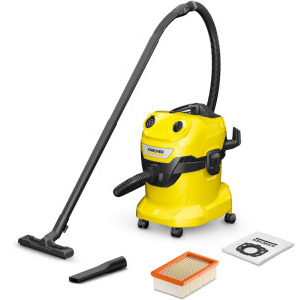 Aspirator Karcher WD 4 V-20/5/22 EU, cu sac, 1000W, 20L, Galben/Negru