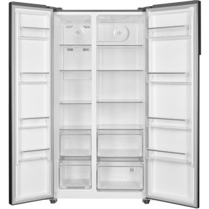 Heinner HSBS-HM532NFXE++, 532 L, Clasa E, Full No Frost, Inverter, Display LED, Iluminare LED, 177 cm, Inox