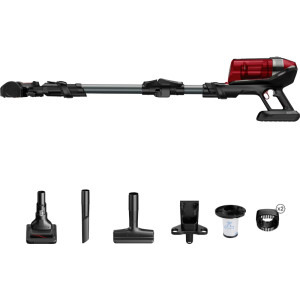 Rowenta X-Force Flex 12.60 RH98A8WO, vertical, 380W, 0.9L, Negru/Rosu