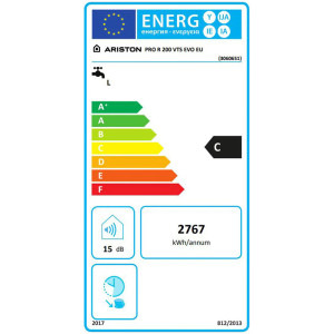 Ariston termoelectric PRO R 200 VTS EVO EU, 2000 W, 200 l, serpentina pe partea stanga, izlolatie termica poliuriten, reglare mecanica exterioara, supapa siguranta, protectie electrica IPX6