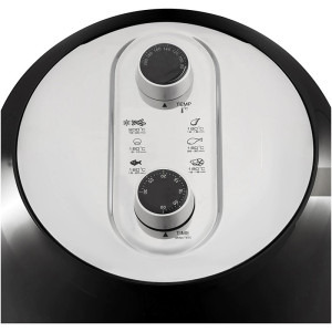 Fram Friteuza cu aer cald FAF-1500BK, 1500W, 3.2L, vas detasabil anti-adeziv, termostat reglabil 80-200˚C, temporizator 30 min, protectie supraincalzire, Negru