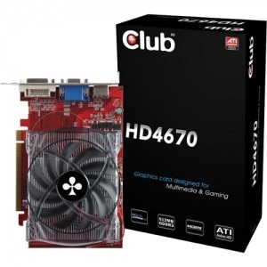 Club 3D Radeon HD4670 512MB DDR3 128-bit HDMI