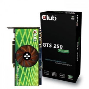 Club 3D GeForce GTS 250 Green Edition 1GB DDR3 256-bit