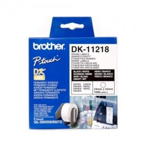 Brother DK 11218 Etichete de hartie rotunde