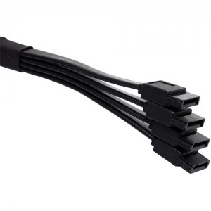 NZXT 4x SATA-II Female - 4x SATA-II Female, 0.75m, negru