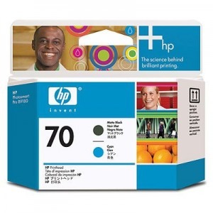 HP Printhead 70 Matte Black + Cyan