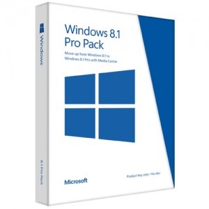 Microsoft Licenta Upgrade PUP Windows 8.1 Pro cu Media Center engleza, medialess