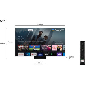 TCL Smart TV Mini LED 55C845 Seria C845 139cm negru 4K UHD HDR