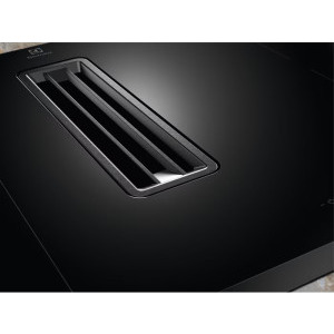 Electrolux KCC83443, Inductie, 4 zone de gatit, ComboHob FlexiBridge, Booster, Hota integrata, Putere de absorbtie 575 m3/h, Inverter, 80 cm, Negru