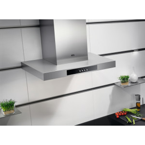 AEG decorativa DBB4651M, Putere de absorbtie 600 m3/h, Filtre aluminiu lavabile, 1 motor, 60 cm, Inox