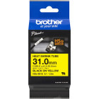 Consumabil Brother Banda termocontractabila HSe-661E 31 mm Black on Yellow