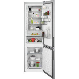 AEG RCB736E7MX, 366 L, Clasa E, No Frost, CustomFlex, Multi Flow, Iluminare LED, 201 cm, Inox