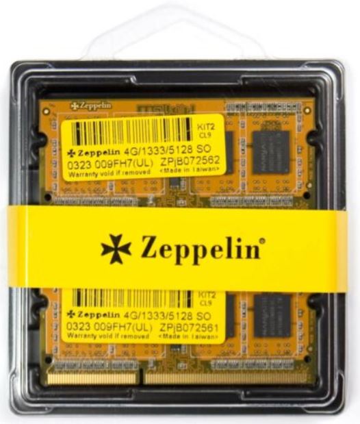 Memorie notebook Zeppelin 8GB, DDR3, 1333MHz, CL11, 1.5v, Dual Channel Kit