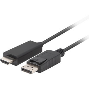 Lanberg DisplayPort v1.1 Male - HDMI Male, 3m, negru