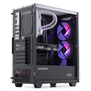 Gaming BALAUR Alb Legendar, AMD Ryzen 5 7600 3.8GHz, 32GB DDR5, 1TB SSD, RTX 3060 12GB GDDR6, Iluminare RGB