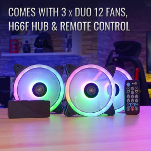 Aerocool Duo 12 Pro ARGB 120mm ​Three Fan Pack