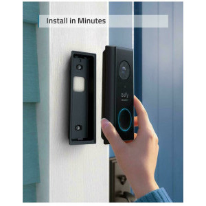 eufy Sonerie video Wireless, 2K HD, autonomie 6 luni, Negru + HomeBase Wireless