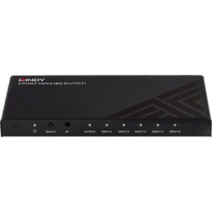 LINDY Switch HDMI 4K 60Hz, 5x HDMI In, 1x HDMI Out, negru