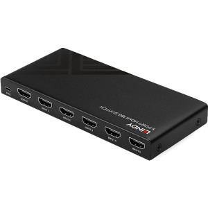 LINDY Switch HDMI 4K 60Hz, 5x HDMI In, 1x HDMI Out, negru