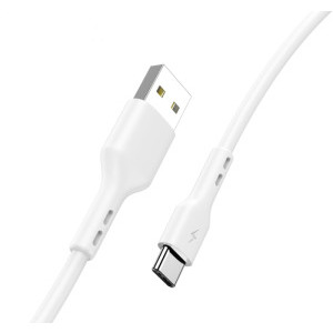 Lamtech USB Male la USB-C Male, 2.1A 3 m, White