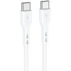 Cablu de date / adaptor Lamtech USB-C Male la USB-C Male, 100W 2 m, White, amperaj maxim suportat 5A