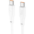 Cablu de date / adaptor Lamtech USB-C Male la USB-C Male, 60W 1 m, White