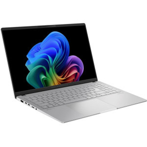 ASUS 15.6'' Vivobook S 15 OLED S5507QA, 3K 120Hz, Procesor Qualcomm Snapdragon X Elite X1E-78-100, 16GB LPDDR5X, 1TB SSD, Qualcomm Adreno, Win 11 Pro, Cool Silver