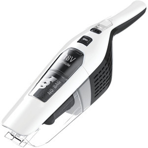 Rowenta vertical 2in1 Dual Force RH6737WH, 18V, autonomie 45 min, 2 viteze, 0.6L, pliabil, Alb, Alb-Negru