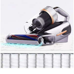 Jimmy antiacarieni BX7 Pro, putere 700W, tehnologie inteligenta pentru detectarea prafului si a acarienilor, sterilizare UV si ultrasunete, Gri, de mana, 0.5L