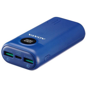 ADATA P10000QCD, 10000 mAh, 2x USB, 1x USB-C, 3A, Quick Charge 3.0, Dark Blue