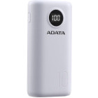 Baterie externa ADATA P10000QCD, 10000 mAh, 2x USB, 1x USB-C, 3A, Quick Charge 3.0, White
