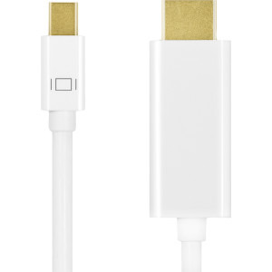 Logilink Mini DisplayPort v1.2 Male - HDMI Male, 2m, alb