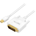 Cablu video Logilink Mini DisplayPort v1.2 Male - DVI-D Male, 3m, alb