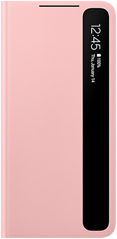 Samsung Husa de protectie tip Book Smart Clear View Pink pentru Galaxy S21 Plus
