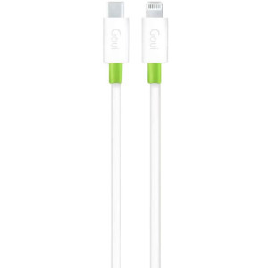 Cablu periferice Goui USB-C Male la Lightning Male, 1 m, Alb
