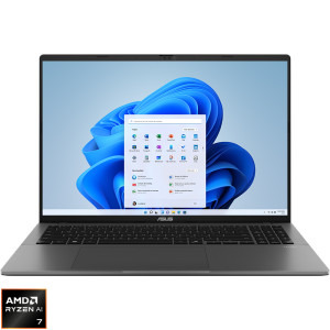 Laptop ASUS 16 Vivobook S16 M3607GA, WUXGA OLED, Procesor AMD Ryzen™ AI 7 445 (8M Cache, up to 4.6 GHz), 32GB DDR5, 1TB SSD, AMD Radeon 840M, Win 11 Home, Matte Gray